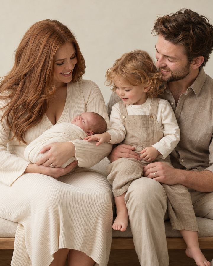 Family: family four toddler newborn