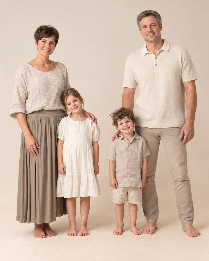 Family: full length parents two children
