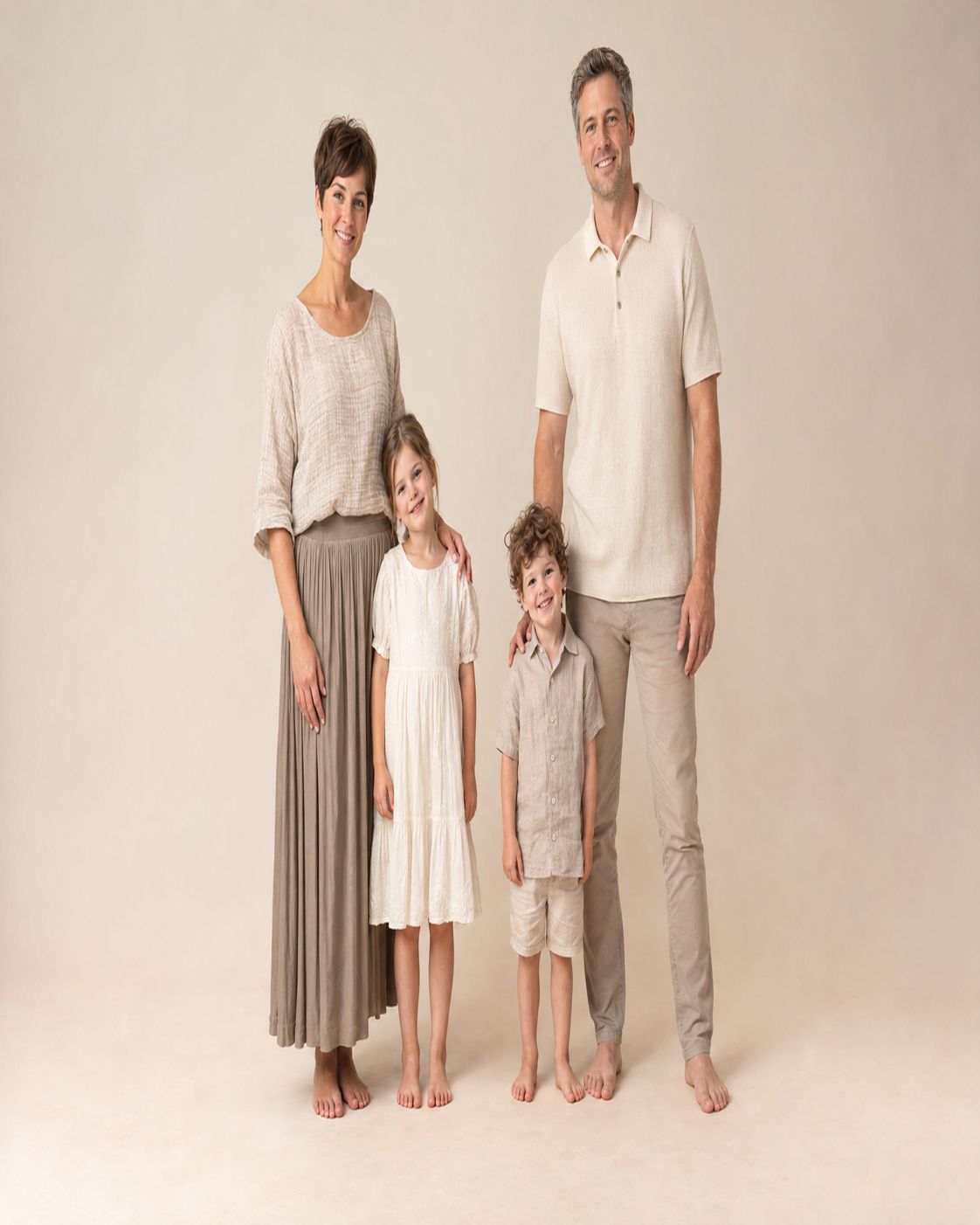 full length parents two children